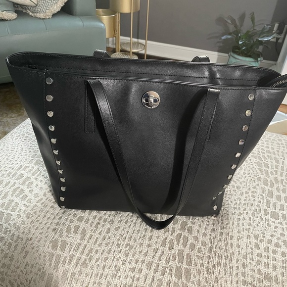 Black tote with silver studs! - Picture 1 of 9